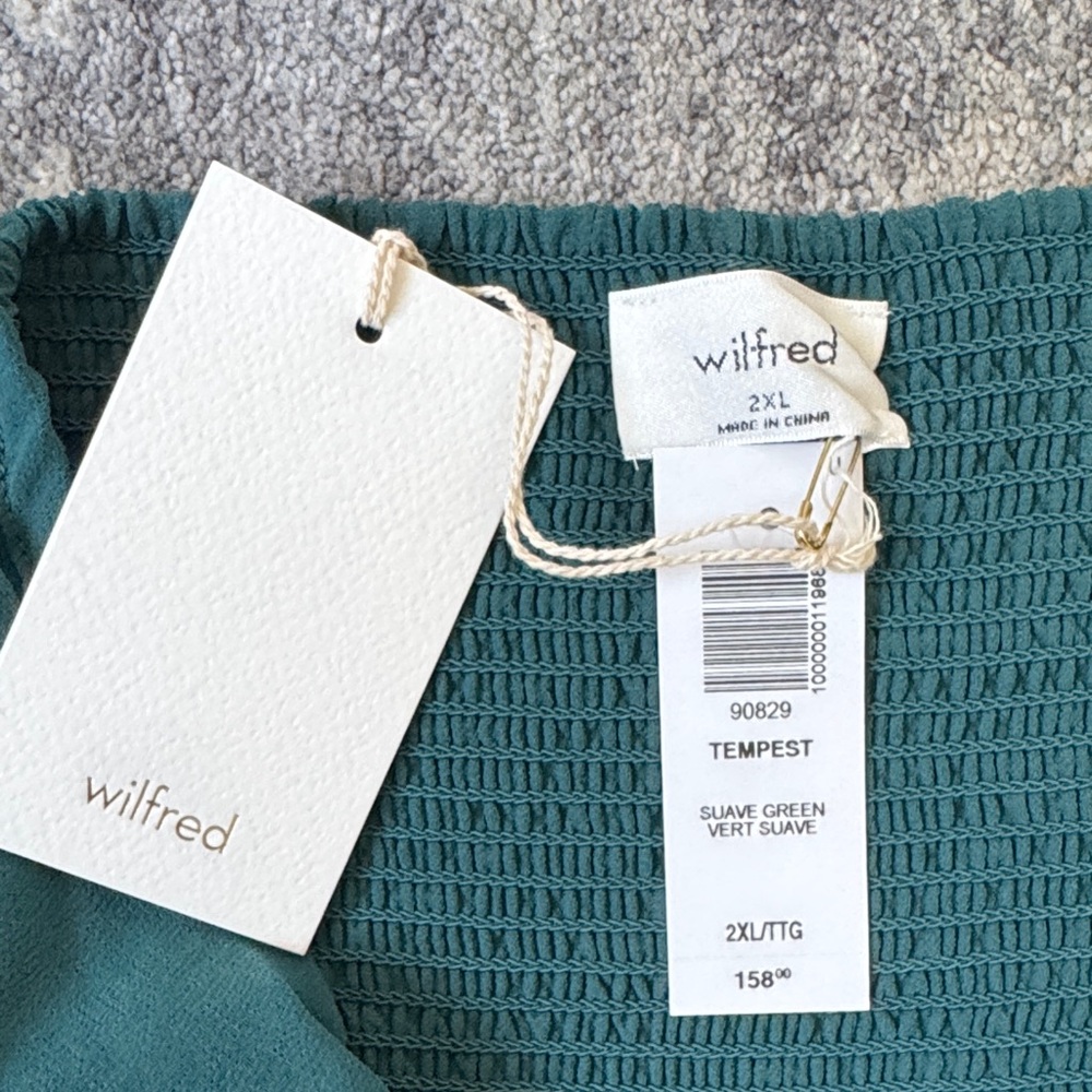 Wilfred Deep Teal Tempest Dress with Long Sleeves - Picture 3 of 3